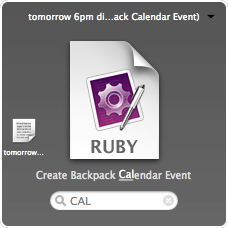 Quicksilver: create event